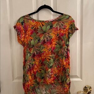 Tropical Print Women's Blouse